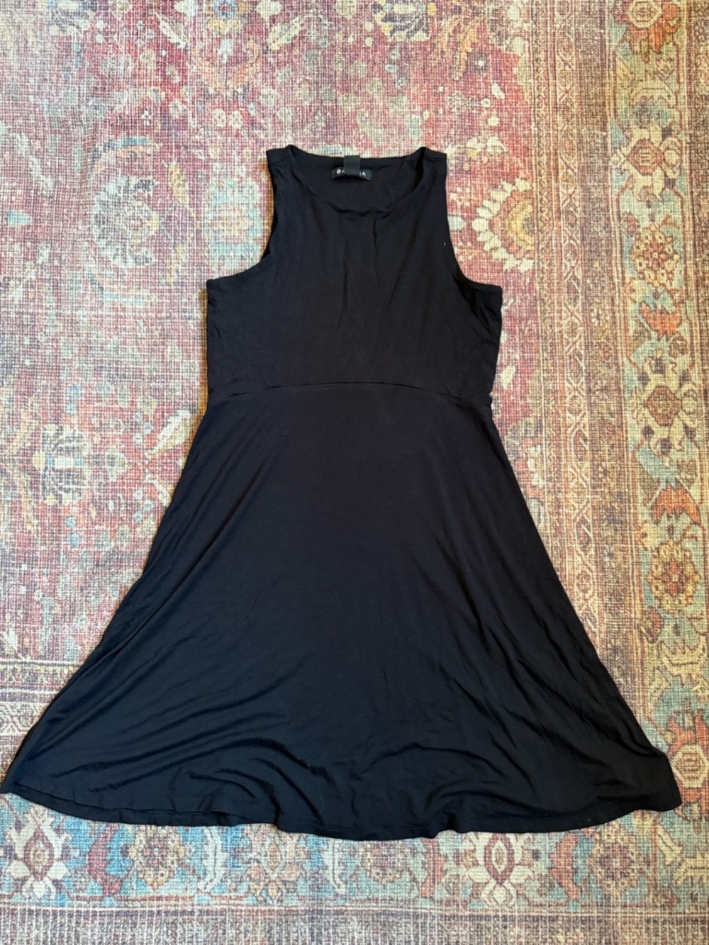Athleta Santorini Thera Dress Women’s Small—Tall Black Modal Spandex Blend
